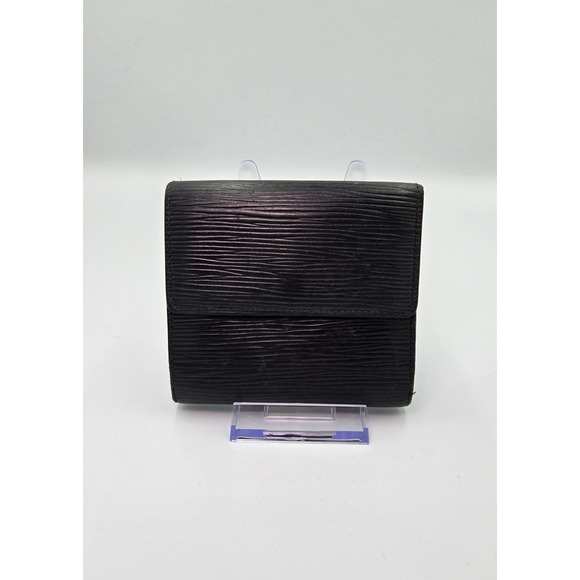 Louis Vuitton Black Epi Leather Compact Bifold Wallet Authentic Designer - Picture 11 of 11
